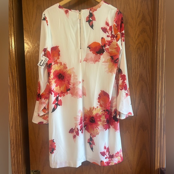 Calvin Klein Red and Pink Floral Dress - Picture 2 of 5